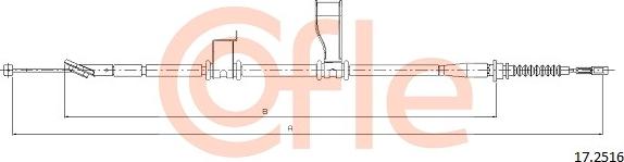 Cofle 17.2516 - Тросик, cтояночный тормоз autosila-amz.com