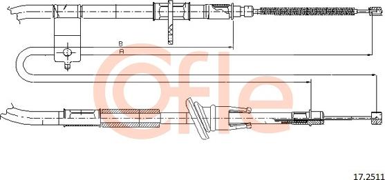 Cofle 17.2511 - Тросик, cтояночный тормоз autosila-amz.com