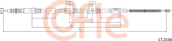 Cofle 17.2536 - Тросик, cтояночный тормоз autosila-amz.com