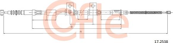 Cofle 17.2538 - Тросик, cтояночный тормоз autosila-amz.com