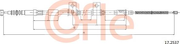 Cofle 92.17.2537 - Тросик, cтояночный тормоз autosila-amz.com