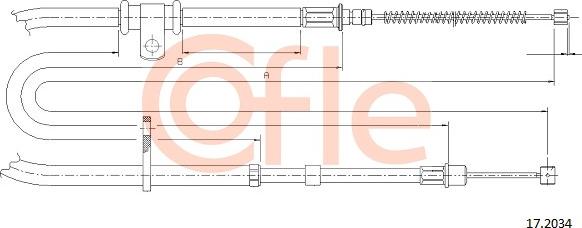 Cofle 17.2034 - Тросик, cтояночный тормоз autosila-amz.com