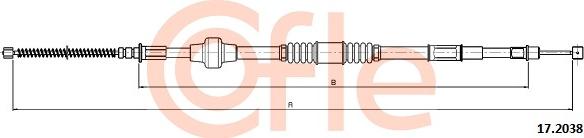 Cofle 17.2038 - Тросик, cтояночный тормоз autosila-amz.com