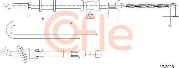 Cofle 17.2026 - Тросик, cтояночный тормоз autosila-amz.com
