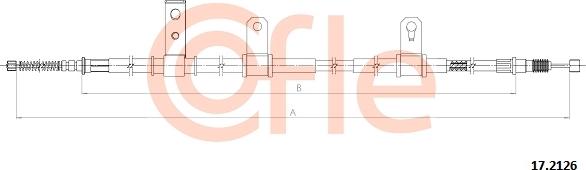 Cofle 17.2126 - Тросик, cтояночный тормоз autosila-amz.com