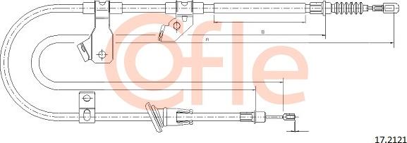 Cofle 17.2121 - Тросик, cтояночный тормоз autosila-amz.com