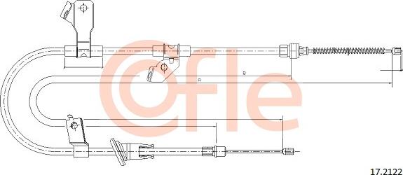 Cofle 17.2122 - Тросик, cтояночный тормоз autosila-amz.com