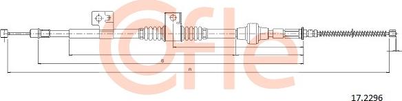 Cofle 17.2296 - Тросик, cтояночный тормоз autosila-amz.com