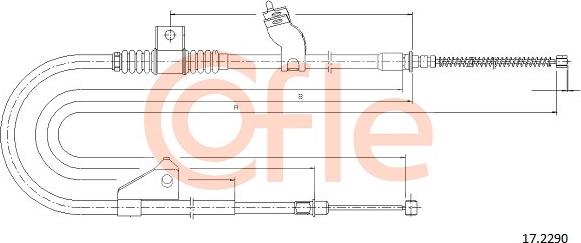 Cofle 17.2290 - Тросик, cтояночный тормоз autosila-amz.com