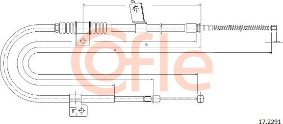 Cofle 17.2291 - Тросик, cтояночный тормоз autosila-amz.com