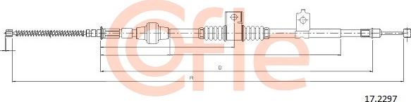 Cofle 17.2297 - Тросик, cтояночный тормоз autosila-amz.com