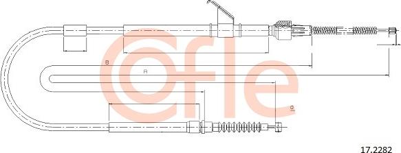 Cofle 17.2282 - Тросик, cтояночный тормоз autosila-amz.com