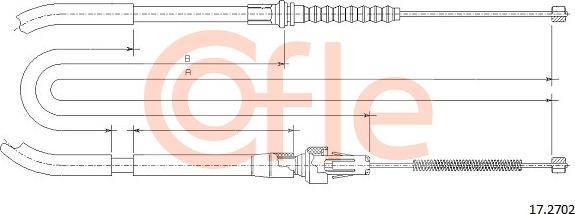 Cofle 17.2702 - Тросик, cтояночный тормоз autosila-amz.com