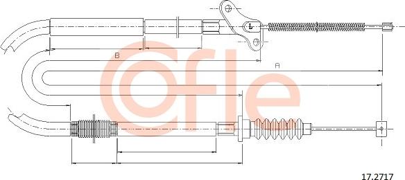 Cofle 17.2717 - Тросик, cтояночный тормоз autosila-amz.com
