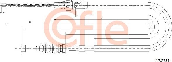 Cofle 17.2734 - Тросик, cтояночный тормоз autosila-amz.com