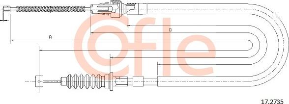 Cofle 17.2735 - Тросик, cтояночный тормоз autosila-amz.com