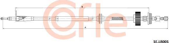 Cofle 1E.LR001 - Тросик, cтояночный тормоз autosila-amz.com