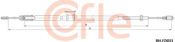 Cofle 1.FD011 - Тросик, cтояночный тормоз autosila-amz.com