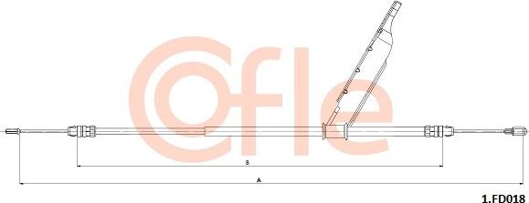 Cofle 1.FD018 - Тросик, cтояночный тормоз autosila-amz.com
