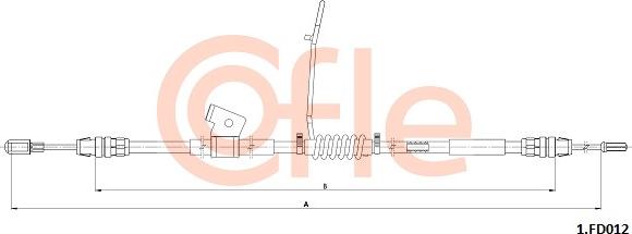 Cofle 1.FD012 - Тросик, cтояночный тормоз autosila-amz.com