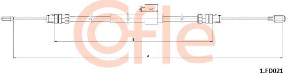 Cofle 1.FD021 - Тросик, cтояночный тормоз autosila-amz.com