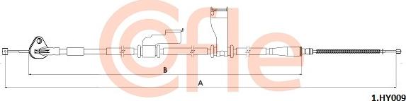 Cofle 92.1.HY009 - Тросик, cтояночный тормоз autosila-amz.com