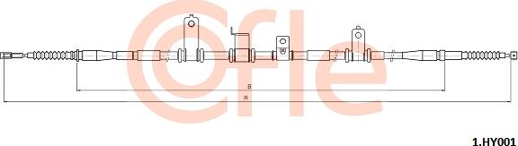 Cofle 1.HY001 - Тросик, cтояночный тормоз autosila-amz.com
