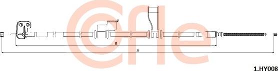 Cofle 1.HY008 - Тросик, cтояночный тормоз autosila-amz.com