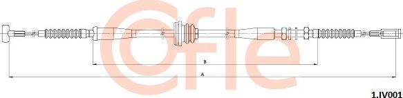 Cofle 1.IV001 - Тросик, cтояночный тормоз autosila-amz.com