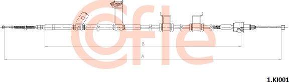 Cofle 92.1.KI001 - Тросик, cтояночный тормоз autosila-amz.com