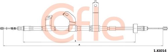 Cofle 1.KI014 - Тросик, cтояночный тормоз autosila-amz.com