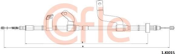 Cofle 1.KI015 - Тросик, cтояночный тормоз autosila-amz.com