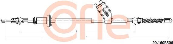 Cofle 20.160B506 - Тросик, cтояночный тормоз autosila-amz.com