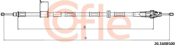 Cofle 20.160B500 - Тросик, cтояночный тормоз autosila-amz.com