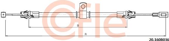 Cofle 20.160B036 - Тросик, cтояночный тормоз autosila-amz.com