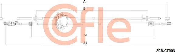 Cofle 2CB.CT003 - Трос, наконечник, ступенчатая коробка передач autosila-amz.com