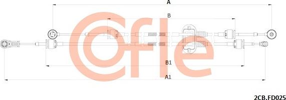 Cofle 2CB.FD025 - Трос, наконечник, ступенчатая коробка передач autosila-amz.com