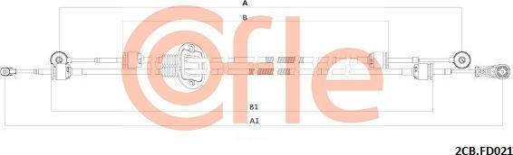 Cofle 2CB.FD021 - Трос, наконечник, ступенчатая коробка передач autosila-amz.com