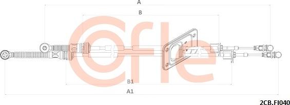 Cofle 92.2CB.FI040 - Трос, наконечник, ступенчатая коробка передач autosila-amz.com