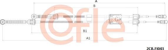 Cofle 2CB.FI043 - Трос, наконечник, ступенчатая коробка передач autosila-amz.com