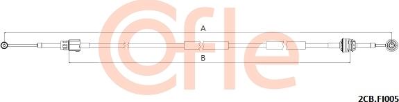 Cofle 2CB.FI005 - Трос, наконечник, ступенчатая коробка передач autosila-amz.com