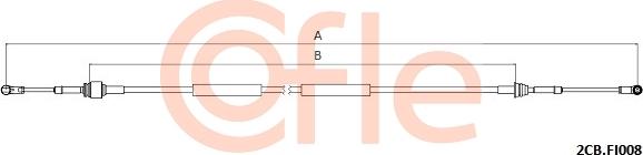 Cofle 2CB.FI008 - Трос, наконечник, ступенчатая коробка передач autosila-amz.com