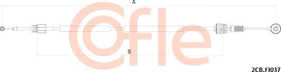 Cofle 2CB.FI037 - Трос, наконечник, ступенчатая коробка передач autosila-amz.com