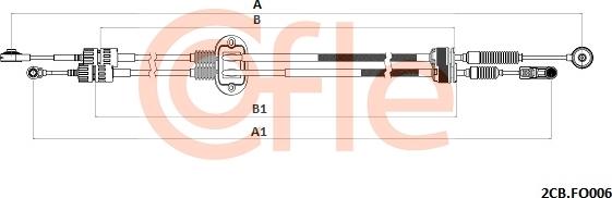 Cofle 2CB.FO006 - Трос, наконечник, ступенчатая коробка передач autosila-amz.com