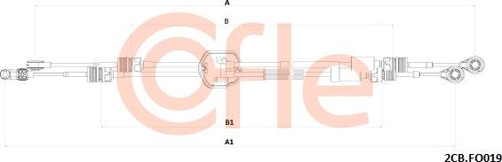 Cofle 2CB.FO019 - Трос, наконечник, ступенчатая коробка передач autosila-amz.com