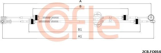 Cofle 2CB.FO014 - Трос, наконечник, ступенчатая коробка передач autosila-amz.com