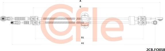 Cofle 2CB.FO018 - Трос, наконечник, ступенчатая коробка передач autosila-amz.com