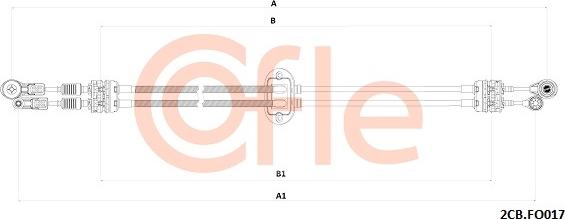 Cofle 2CB.FO017 - Трос, наконечник, ступенчатая коробка передач autosila-amz.com