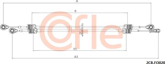 Cofle 2CB.FO020 - Трос, наконечник, ступенчатая коробка передач autosila-amz.com