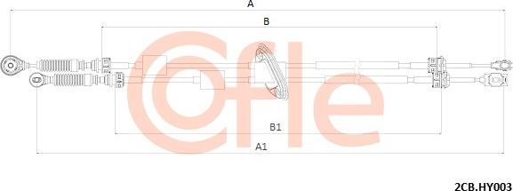 Cofle 2CB.HY003 - Трос, наконечник, ступенчатая коробка передач autosila-amz.com